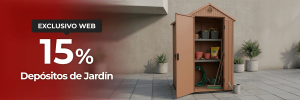 15% - Depósitos de jardín.